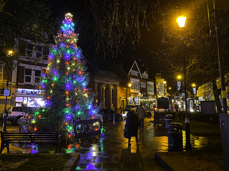 Christmas tree and lights